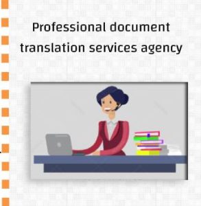 Professional document translation services agency